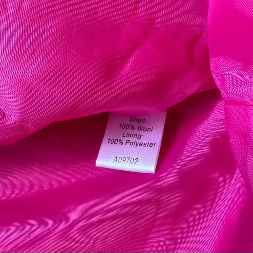 Appleseed's Petites Women’s Hot Pink‎ Boiled Wool Lined Pea Coat Size 12P